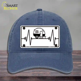 Camping Heart Beat Novelty License Plate Hat Tag Unconstructed Cotton / Navy