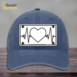 Love Heart Beat Novelty License Plate Hat Tag Unconstructed Cotton / Navy