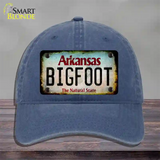 Bigfoot Arkansas Novelty License Plate Hat Tag Unconstructed Cotton / Navy