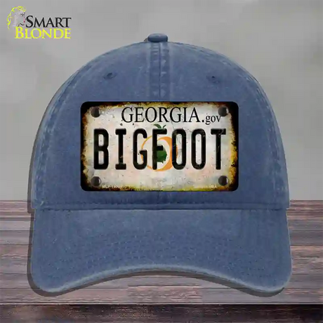 Bigfoot Georgia Novelty License Plate Hat Tag Unconstructed Cotton / Navy