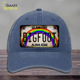 Bigfoot Hawaii Novelty License Plate Hat Tag Unconstructed Cotton / Navy