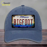 Bigfoot Illinois Novelty License Plate Hat Tag Unconstructed Cotton / Navy