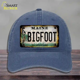 Bigfoot Maine Novelty License Plate Hat Tag Unconstructed Cotton / Navy