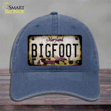 Bigfoot Maryland Novelty License Plate Hat Tag Unconstructed Cotton / Navy