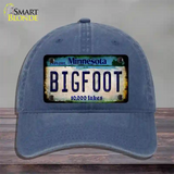 Bigfoot Minnesota Novelty License Plate Hat Tag Unconstructed Cotton / Navy