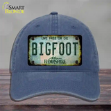 Bigfoot New Hampshire Novelty License Plate Hat Tag Unconstructed Cotton / Navy