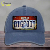 Bigfoot Utah Novelty License Plate Hat Tag Unconstructed Cotton / Navy