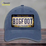 Bigfoot West Virginia Novelty License Plate Hat Tag Unconstructed Cotton / Navy