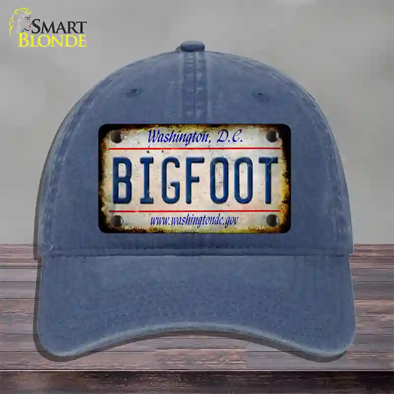 Bigfoot Washington DC Novelty License Plate Hat Tag Unconstructed Cotton / Navy