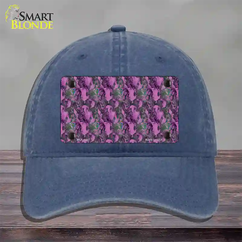 Purple Vortex Novelty License Plate Hat Unconstructed Cotton / Navy