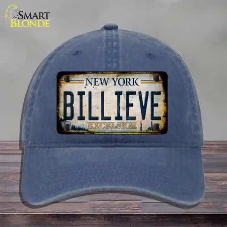 Billieve Excelcior New York Novelty License Plate Hat Unconstructed Cotton / Navy