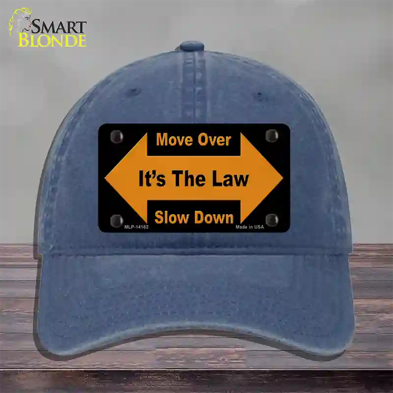 Move Over Its The Law Novelty License Plate Hat Unconstructed Cotton / Navy