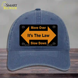 Move Over Its The Law Novelty License Plate Hat Unconstructed Cotton / Navy