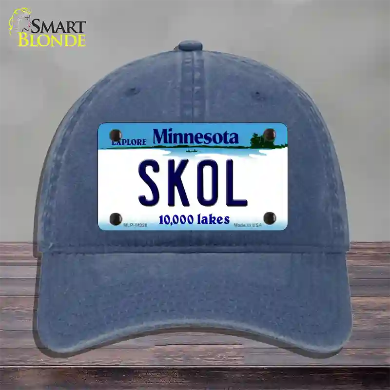 Skol Minnesota Novelty License Plate Hat Unconstructed Cotton / Navy