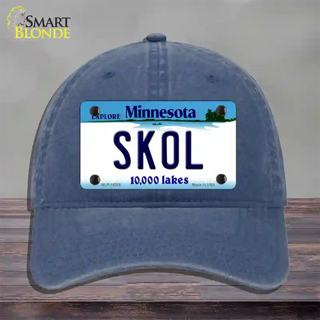 Skol Minnesota Novelty License Plate Hat Unconstructed Cotton / Navy