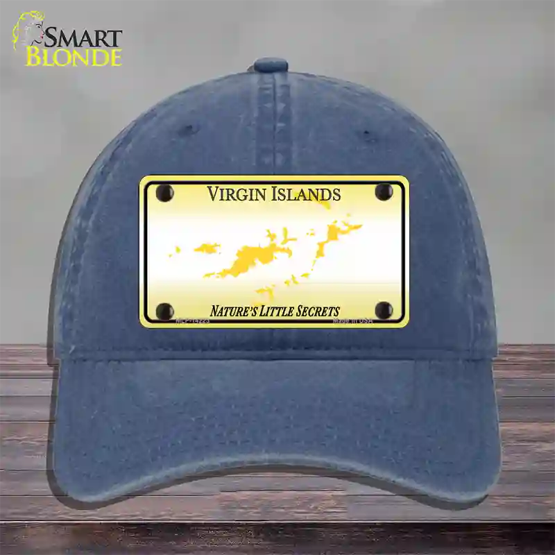 Virgin Islands Blank Novelty License Plate Hat Unconstructed Cotton / Navy