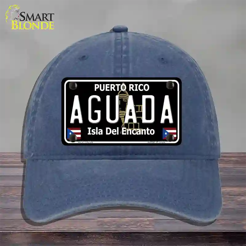 Aguada Puerto Rico Black Novelty License Plate Hat Unconstructed Cotton / Navy