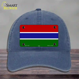 Gambia Flag Novelty License Plate Hat Unconstructed Cotton / Navy