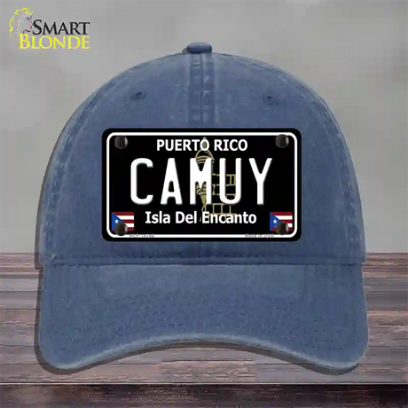 Camuy Puerto Rico Black Novelty License Plate Hat Unconstructed Cotton / Navy