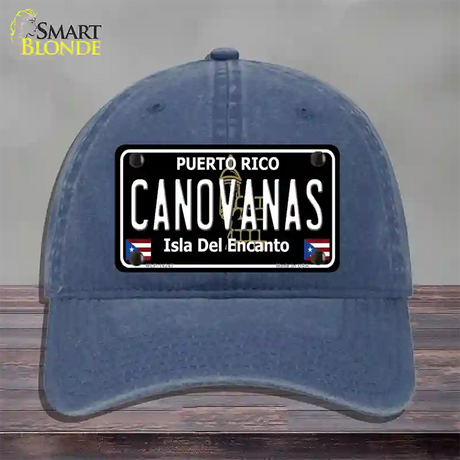 Canovanas Puerto Rico Black Novelty License Plate Hat Unconstructed Cotton / Navy