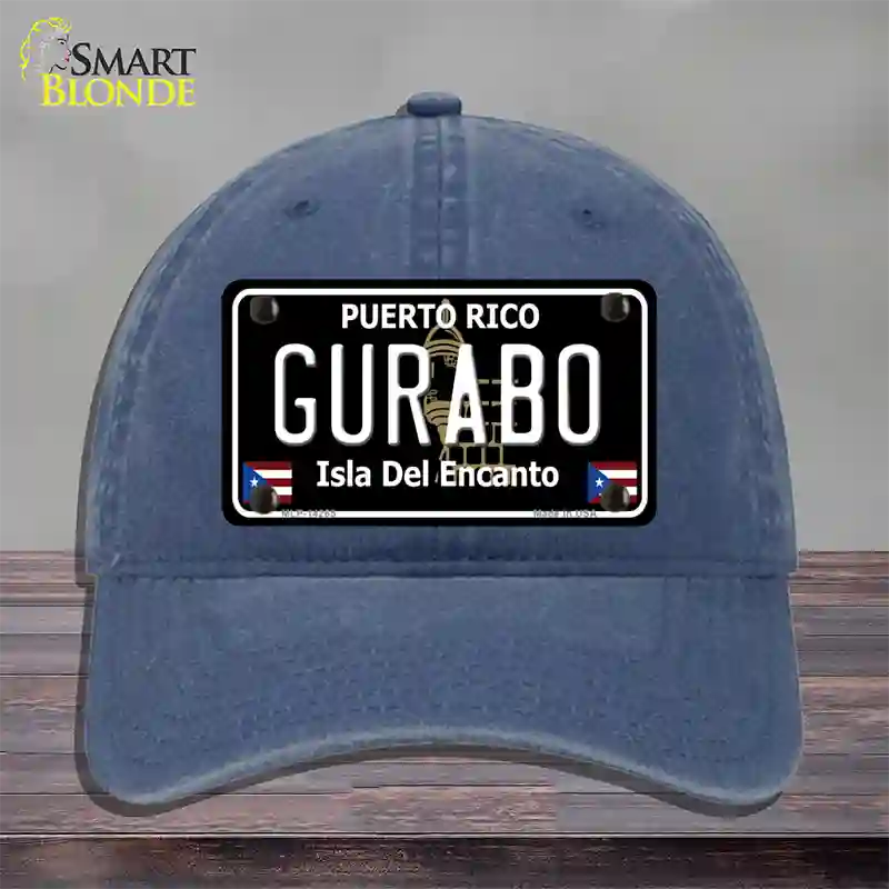 Gurabo Puerto Rico Black Novelty License Plate Hat Unconstructed Cotton / Navy