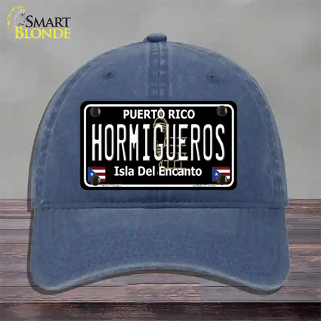 Hormigueros Puerto Rico Black Novelty License Plate Hat Unconstructed Cotton / Navy