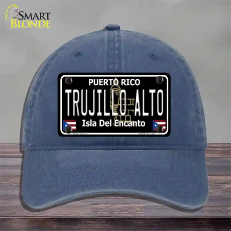 Trujillo Alto Puerto Rico Black Novelty License Plate Hat Unconstructed Cotton / Navy