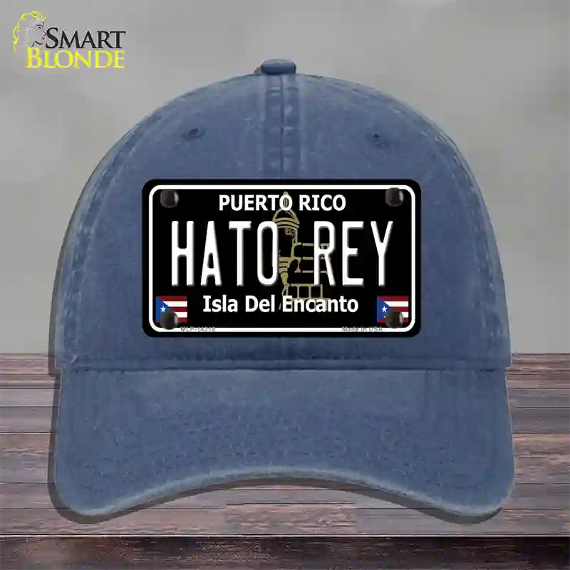 Hato Rey Puerto Rico Black Novelty License Plate Hat Unconstructed Cotton / Navy