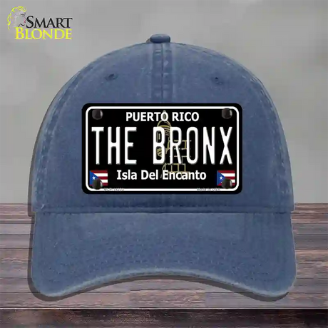 The Bronx Puerto Rico Black Novelty License Plate Hat Unconstructed Cotton / Navy