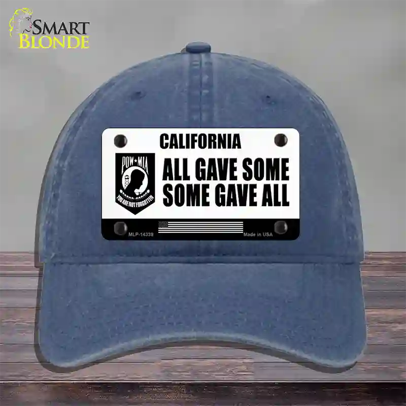 California POW MIA Some Gave All Novelty License Plate Hat Unconstructed Cotton / Navy