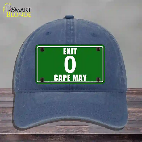 Exit 0 Cape May Novelty License Plate Hat Unconstructed Cotton / Navy