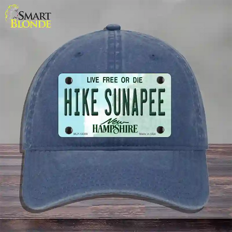 Hike Sunapee New Hampshire Novelty License Plate Hat Unconstructed Cotton / Navy