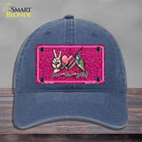 Peace Love Fishing Novelty License Plate Hat HAT-MLP-14464