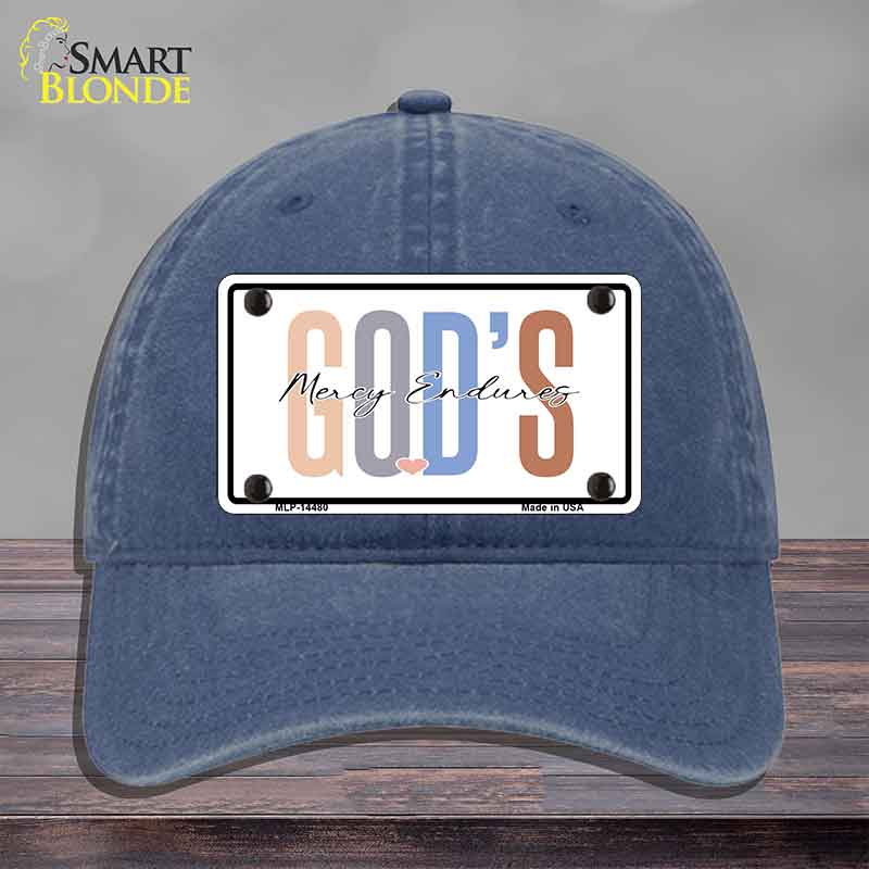 Gods Mercy Endures Novelty License Plate Hat HAT-MLP-14480