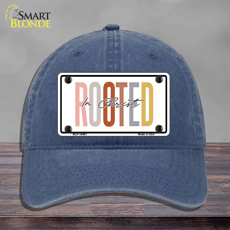 Rooted In Christ Novelty License Plate Hat HAT-MLP-14481