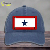 Blue Star One Novelty License Plate Hat Unconstructed Cotton / Navy