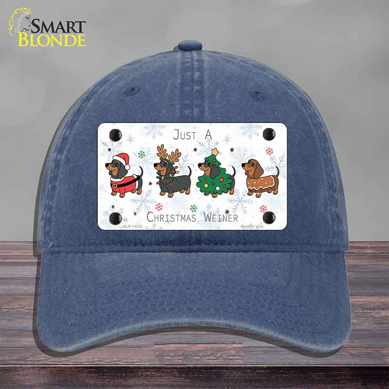 Just a Christmas Weiner Novelty License Plate Hat HAT-MLP-14552