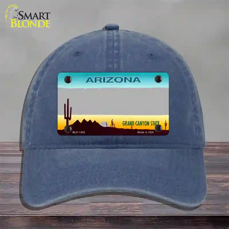 Arizona State Blank Novelty License Plate Hat Unconstructed Cotton / Navy / Gray Arizona Sunset (1455):https | Clean | Yes