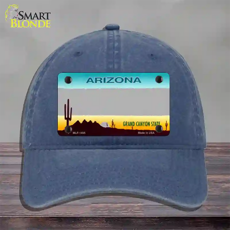 Arizona State Blank Novelty License Plate Hat Unconstructed Cotton / Navy / Gray Arizona Sunset (1455):https | Clean | Yes