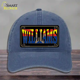 Williams Arizona State Flag Novelty License Plate Hat Unconstructed Cotton / Navy