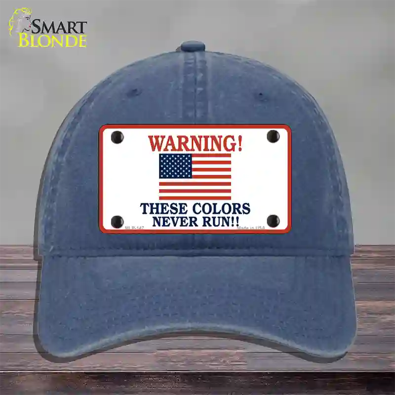 These Colors Never Run Novelty License Plate Hat Unconstructed Cotton / Navy