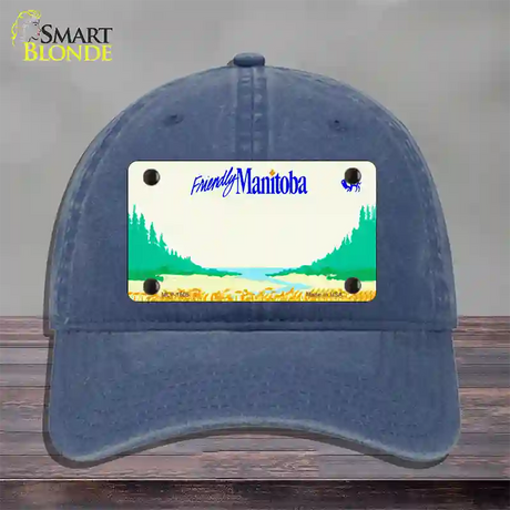 Manitoba Novelty License Plate Hat Unconstructed Cotton / Navy