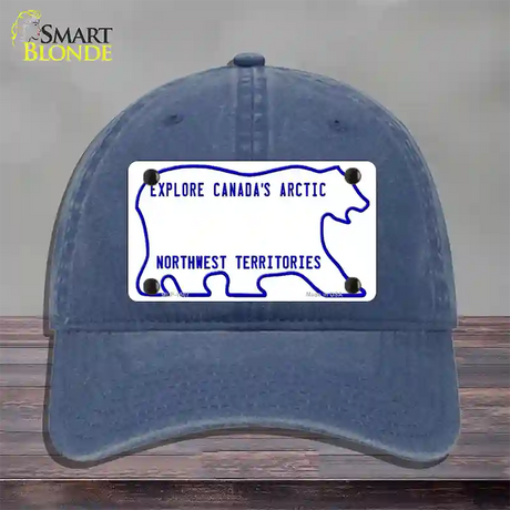 Northwest Territories Novelty License Plate Hat Unconstructed Cotton / Navy