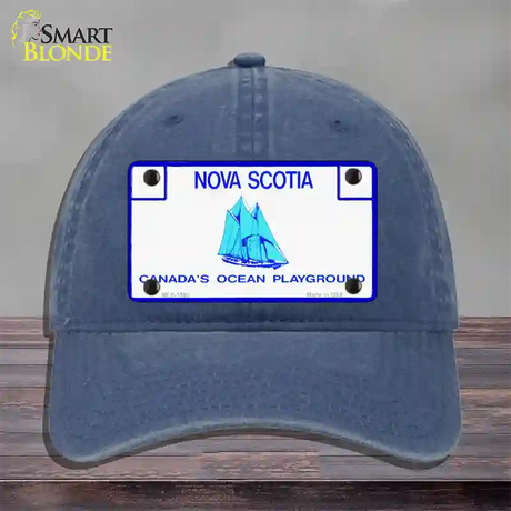 Nova Scotia Novelty License Plate Hat Unconstructed Cotton / Navy