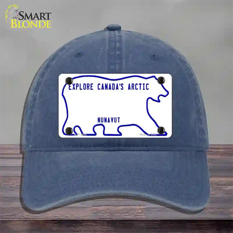 Nunavut Novelty License Plate Hat Unconstructed Cotton / Navy