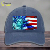 Lady Liberty Novelty License Plate Hat Unconstructed Cotton / Navy