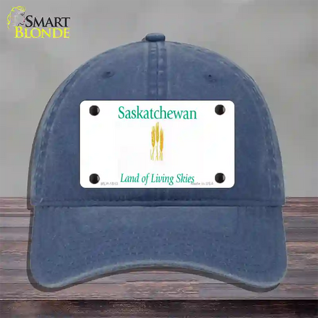 Saskatchewan Novelty License Plate Hat Unconstructed Cotton / Navy