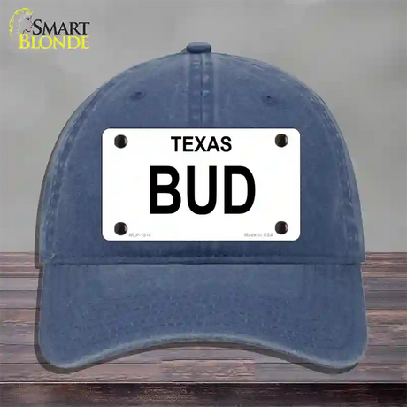 BUD Novelty License Plate Hat Unconstructed Cotton / Navy