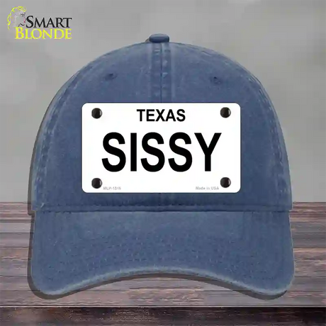 SISSY Novelty License Plate Hat Unconstructed Cotton / Navy