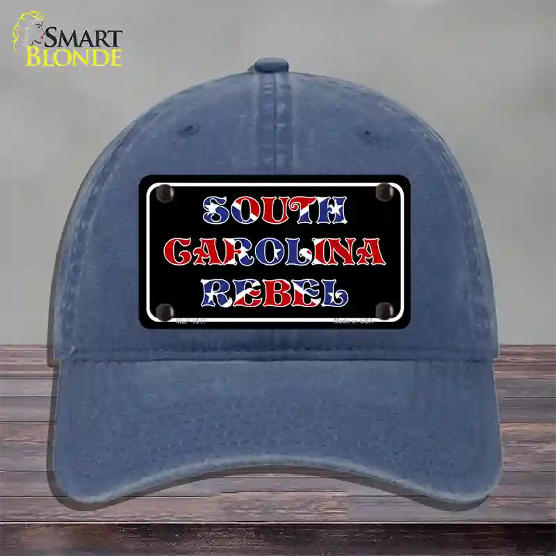 South Carolina Rebel Novelty License Plate Hat Unconstructed Cotton / Navy